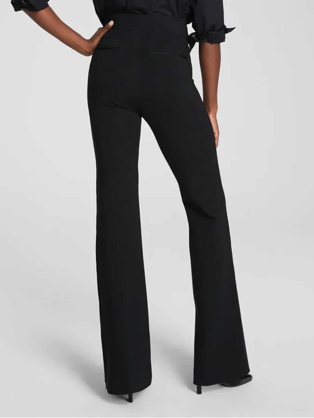 Spanx SUPERSMOOTH PERFECTFIT PONTE FLARE PANT BLACK size small pull on 20252R - Picture 2 of 10